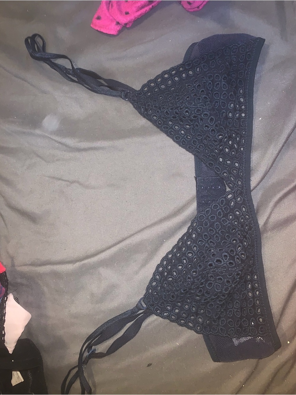 Christian Dior vintage Navy  Lace Bralette - Women Intimates & Sleepwear